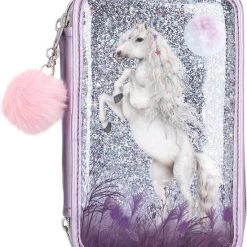 Miss Melody - Trippel Pencil Case W/Glitter - Purple (0410770)