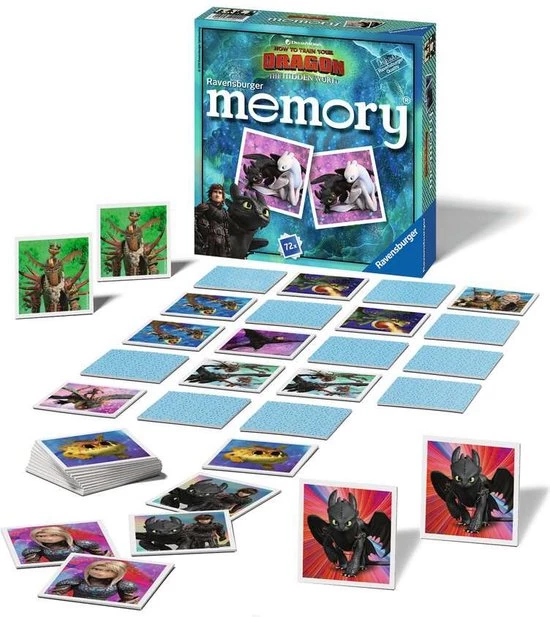 Memory Ravensburger Dragons 3 Kaartspel Matching 2 Memory Ravensburger Dragons 3 Kaartspel Matching - Afbeelding 2