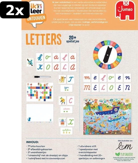 2x Ik Leer Ontdekken Letters - Educatief Spel 7 2x Ik Leer Ontdekken Letters - Educatief Spel - Afbeelding 7