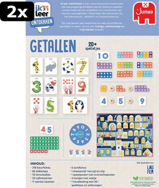 2x Ik Leer Ontdekken Getallen - Educatief Spel 1 2x Ik Leer Ontdekken Getallen - Educatief Spel