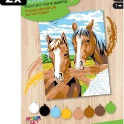 2x Sequin Art Schilderen Op Nummer Paarden
