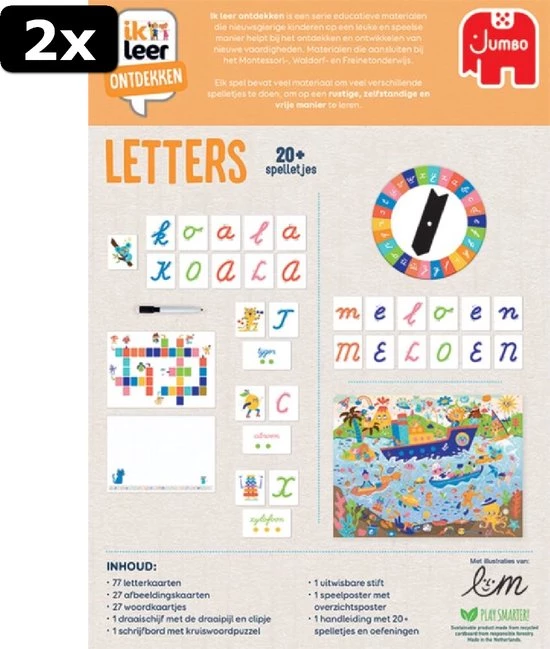 2x Ik Leer Ontdekken Letters - Educatief Spel 1 2x Ik Leer Ontdekken Letters - Educatief Spel