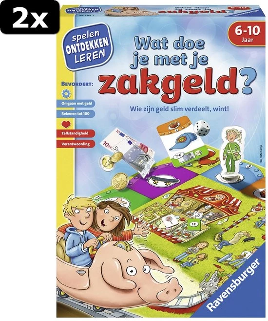 2x Ravensburger Wat Doe Je Met Je Zakgeld 2 2x Ravensburger Wat Doe Je Met Je Zakgeld - Afbeelding 2