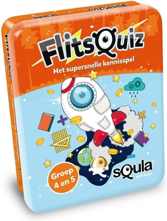 Educatieve Spellenbundel - Squla Kaartspel - 2 Stuks - Flitsquiz Groep 4 5 & Taal (Groep 1&2) 2 Educatieve Spellenbundel - Squla Kaartspel - 2 Stuks - Flitsquiz Groep 4 5 & Taal (Groep 1&2) - Afbeelding 2