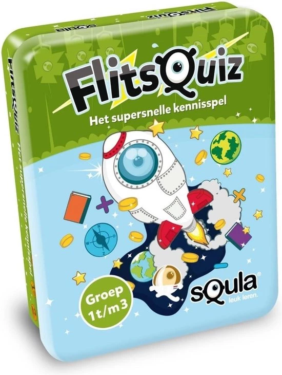 Educatieve Spellenbundel -Squla-2 Stuks- Flitsquiz Groep 1 2 3& Aardrijkskunde Kaartspel (Groep 7&8) 2 Educatieve Spellenbundel -Squla-2 Stuks- Flitsquiz Groep 1 2 3& Aardrijkskunde Kaartspel (Groep 7&8) - Afbeelding 2