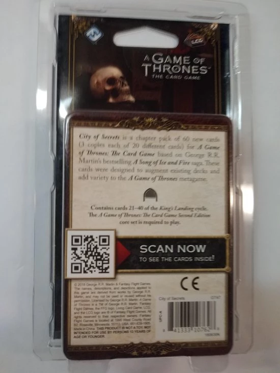 Asmodee A Game Of Thrones: The Card Game (Second Edition) - City Of Secrets 2 Asmodee A Game Of Thrones: The Card Game (Second Edition) - City Of Secrets - Afbeelding 2